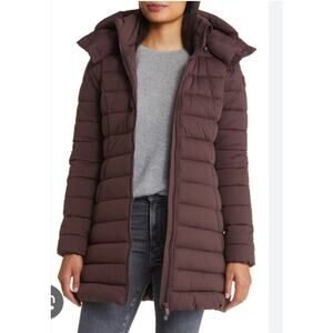 Save the Duck Dorothy Hooded Puffer Coat Ruby Red Size Large/XL NWT Form Fitting